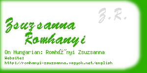 zsuzsanna romhanyi business card